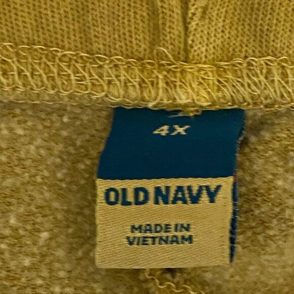 Old Navy Jogger Sweatpants Size 4X Yellow Cinch Drawstring High Rise - Picture 6 of 11